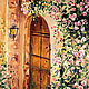 Oil painting on canvas. Secret garden. Roses. Painting with flowers, Pictures, Moscow,  Фото №1
