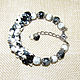Bracelet bunch of stones black and white howlite and jasper. Bead bracelet. krasota-prirody. Online shopping on My Livemaster.  Фото №2