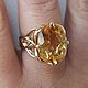 Ring 'Monogram' - citrine, gold 585, Rings, Moscow,  Фото №1