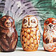 A set of small animal dolls. Toy animals. Hand painted, Dolls1, Tyumen,  Фото №1