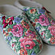 Felted Slippers - rose in the snow. Slippers. Dom Sova. Online shopping on My Livemaster.  Фото №2