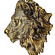 Голова льва из бронзы на стену. Элементы интерьера. ARTs & CRAFTs. Интернет-магазин Ярмарка Мастеров.  Фото №2