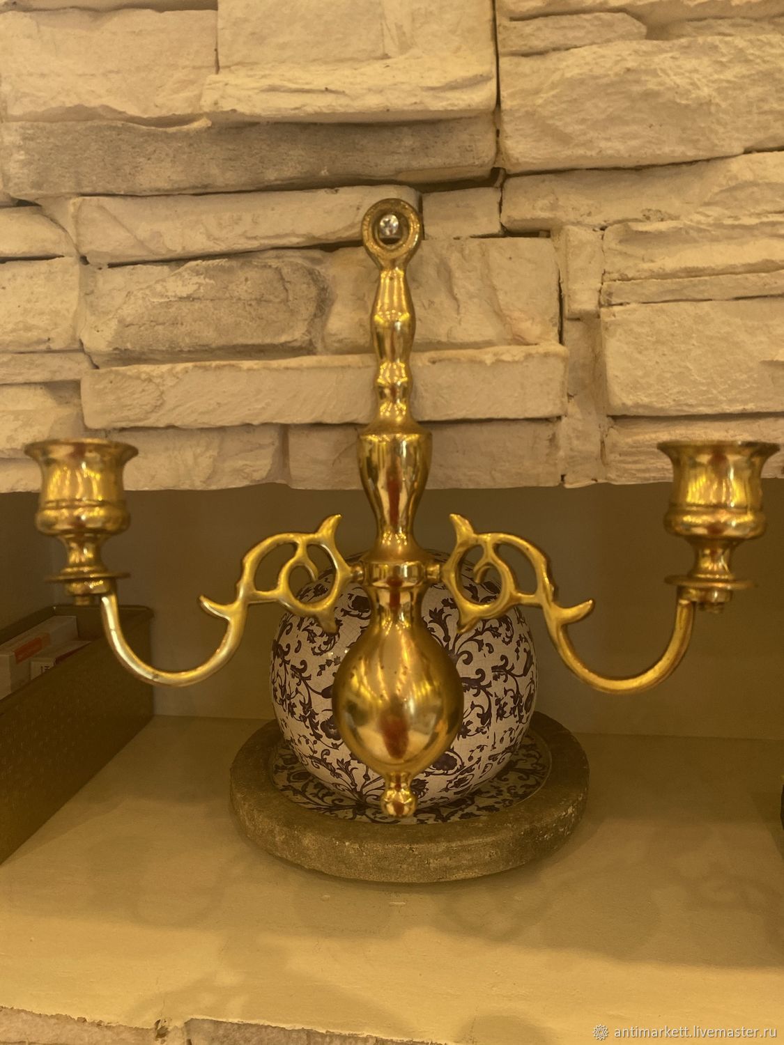 Винтаж: Старинный настенный подсвечник/бра. Латунь. Европа в интернет ...