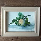 Картины и панно handmade. Livemaster - original item Watercolor painting Apple! still life with an apple. Handmade.