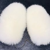 Аксессуары handmade. Livemaster - original item Mittens: snow-white fur. Handmade.
