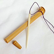 Материалы для творчества handmade. Livemaster - original item Bone needle for sewing and rituals in a bamboo case.. Handmade.