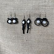 Украшения handmade. Livemaster - original item Earrings unusual, stylish earrings stones with rubber. Handmade.