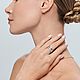Кольцо двойное серебро 925 пробы в инкрустации фианитов. Кольца. MARIA GUSEVA Fashion Jewelry. Ярмарка Мастеров.  Фото №7