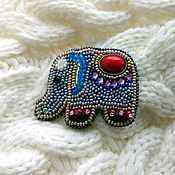 Украшения handmade. Livemaster - original item Elephant brooch Indian handmade beaded. Handmade.