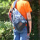 Order Backpack denim Biker. bRucksack. Livemaster. . Backpacks Фото №3