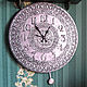 Large pendulum clock Silver age interior. Watch. Natali - travel cosmetic bags. Online shopping on My Livemaster.  Фото №2