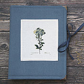 Канцелярские товары handmade. Livemaster - original item Album of Gray-blue floral (A4, 15 white sheets of tracing paper). Handmade.