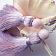 Order Earring of the brush 'Pastel Rose' silk, pearls, Swarovski, silver. nadinbant (Nadinbant). Livemaster. . Tassel earrings Фото №3