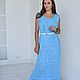 Order Long dress of large size, Summer Knitted Cotton Dress. Nadezhda Perepelitsa. Livemaster. . Dresses Фото №3