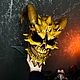 Маска из игры PayDay: Жёлтая маска черепа с рогами. Маски интерьерные. Workshop_RS. Интернет-магазин Ярмарка Мастеров.  Фото №2