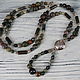 Long necklace (with pendant) made of Indian agate, Necklace, Velikiy Novgorod,  Фото №1