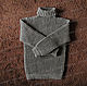 Sweater fleece with a collar, grey (No. №3), Sweaters, Nalchik,  Фото №1