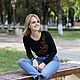Заказать Рябина. Вышивка на одежде на заказ. Lubov Zinchenko. Ярмарка Мастеров. . Кофты Фото №3
