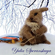 Куклы и игрушки handmade. Livemaster - original item Lucia bunny with sledges. Handmade.