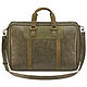 Leather travel bag 'Ireland' (khaki smooth leather). Travel bag. Russian leather Guild. My Livemaster. Фото №6