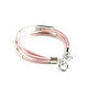 Pink leather bracelet 'Romance' silver bracelet. Cuff bracelet. Irina Moro. My Livemaster. Фото №6