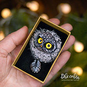 Украшения handmade. Livemaster - original item Brooch owl. Handmade.