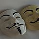 Colleсtion White Guy Fawkes mask V for Vendetta mask Anonymous Freedom. Carnival masks. MagazinNt (Magazinnt). My Livemaster. Фото №5