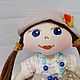 Кукла. Мягкая кукла. Девочка с хвостиками. Девочка в шляпке. Интерьерная кукла. Куклы и игрушки. Интернет-магазин Ярмарка Мастеров.  Фото №2