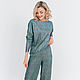 Jumper and trousers emerald gold with lurex shiny green. Suits. mozaika-rus. My Livemaster. Фото №4
