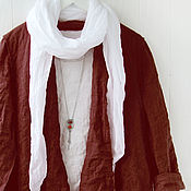 Одежда handmade. Livemaster - original item Brown linen cardigan with open edges. Handmade.