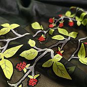Материалы для творчества handmade. Livemaster - original item Natural silk, devore. Italy. Raspberry Garden. Handmade.