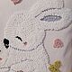 Children's Pillow Embroidered Rabbits. Pillow. Bunniess and friends (toys-for-kids). My Livemaster. Фото №4