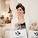 Order Pill hat 'Wave' two-color. Color black/white. Exclusive HATS. LANA ANISIMOVA.. Livemaster. . Hats1 Фото №3