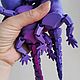 Аксолотль (морской дракон, фиолетовый). Шарнирная кукла. Воображариум. Ярмарка Мастеров.  Фото №4