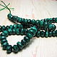 Natural malachite beads, African. Zaire, faceted Rondel, Beads1, Dolgoprudny,  Фото №1