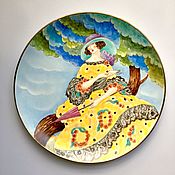 Посуда handmade. Livemaster - original item Painted porcelain. Collector`s plate 