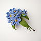 Brooch forget-Me-not bouquet, Brooches, St. Petersburg,  Фото №1