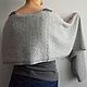 Large knitted cashmere scarf ' grey pearl'. Scarves. Orlova A. Online shopping on My Livemaster.  Фото №2