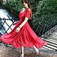 Order Red dress with white polka dots with a long skirt .look 2. Lana Kmekich (lanakmekich). Livemaster. . Dresses Фото №3