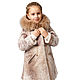 Детская шубка из мутона с песцом модель 42, Верхняя одежда детская, Санкт-Петербург,  Фото №1