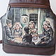 Backpack with a reproduction of 'Potato Eaters' by Van Gogh. Backpacks. Innela- авторские кожаные сумки на заказ.. My Livemaster. Фото №6