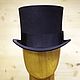 Black satin top hat ' Onegin', Cylinder, St. Petersburg,  Фото №1