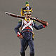 Tin soldier 54 mm. in the painting.Napoleon.Voltigeur. Poland, Military miniature, St. Petersburg,  Фото №1