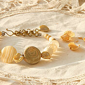 Украшения handmade. Livemaster - original item Bracelet made of beads: with ceramics and pearls 
