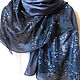 Order Batik scarf-stole 'Starry night' silk. Handpainted silk by Ludmila Kuchina. Livemaster. . Wraps Фото №3