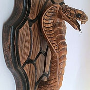 Картины и панно handmade. Livemaster - original item Snake King Cobra-decorative panel made of wood. Handmade.