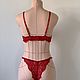 Комплект кружевного нижнего белья на заказ. Комплекты белья. E.A.Lingerie - домашняя мастерская по пошиву нижнего белья. Интернет-магазин Ярмарка Мастеров.  Фото №2