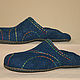 Men's felted Slippers Color geometry-2. Slippers. MMwool (marinamol). My Livemaster. Фото №4