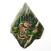 Сувениры и подарки handmade. Livemaster - original item Chipmunk Magnet stone Jasper Souvenirs of Altai. Handmade.