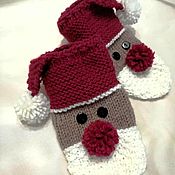 Аксессуары handmade. Livemaster - original item Christmas socks Santa Claus. Handmade.